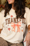 Thankful Leaves Bow Tee