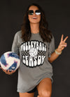 Volleyball Season Checkered Tee