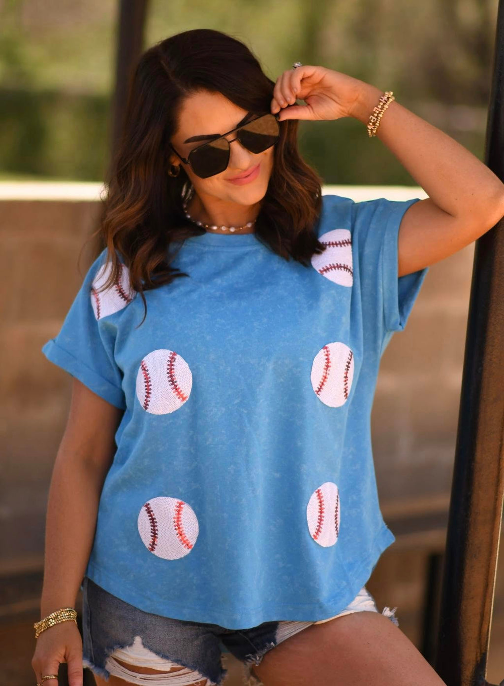 **SALE** Baseball sequin top