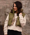 *SALE* RTS Army Green Cropped Puffer Vest