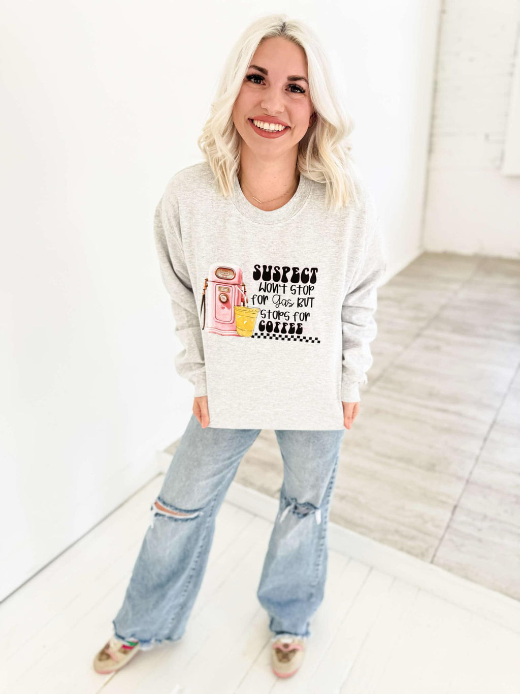 Suspect Won't Stop For Gas Graphic Tee or Sweatshirt