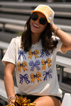 Purple and Gold Bows Tee