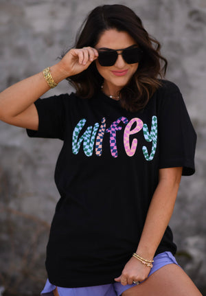 Wifey Checkered Tee