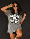 Volleyball Season Checkered Tee