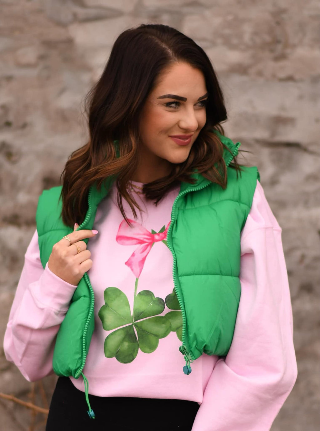 *SALE* RTS Kelly Green Cropped Puffer Vest