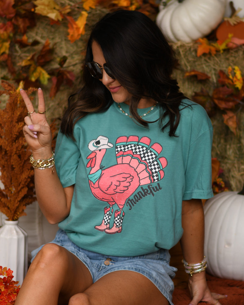 Thankful Cowboy Turkey Tee