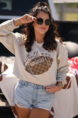 Football Szn Checkered Football Sweatshirt