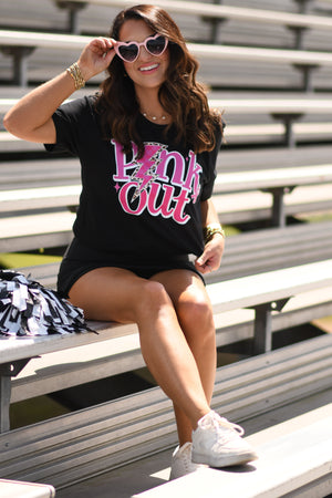 Pink Out Leopard Bolt Tee