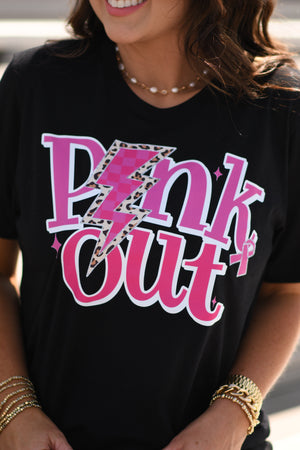 Pink Out Leopard Bolt Tee
