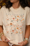 HALLOWEEN TRICK OR TREAT GHOST FLORALS TEE