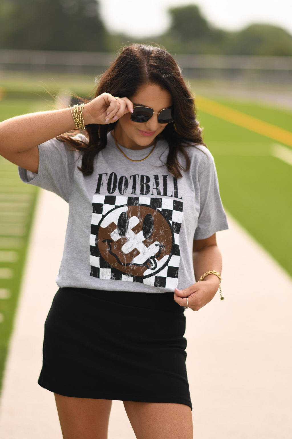 *SALE* RTS Football Checkered Smiley