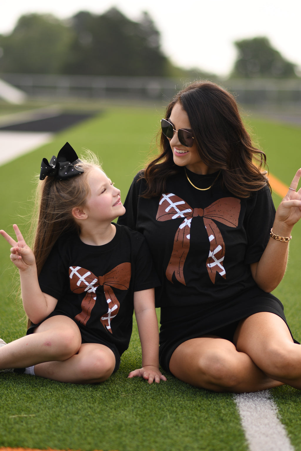 **SALE** RTS Football Bow Tee