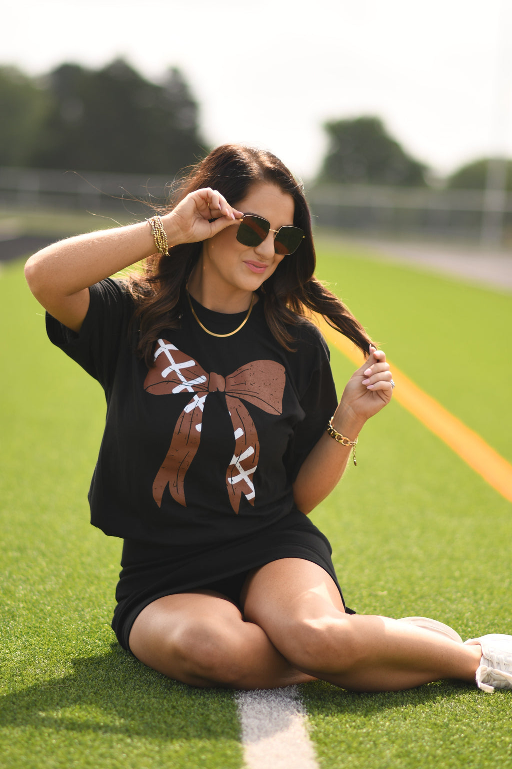 **SALE** RTS Football Bow Tee