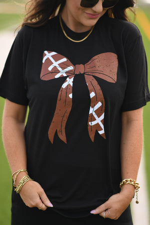 **SALE** RTS Football Bow Tee
