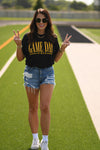 RTS Black and Gold Game Day Vibes Tee