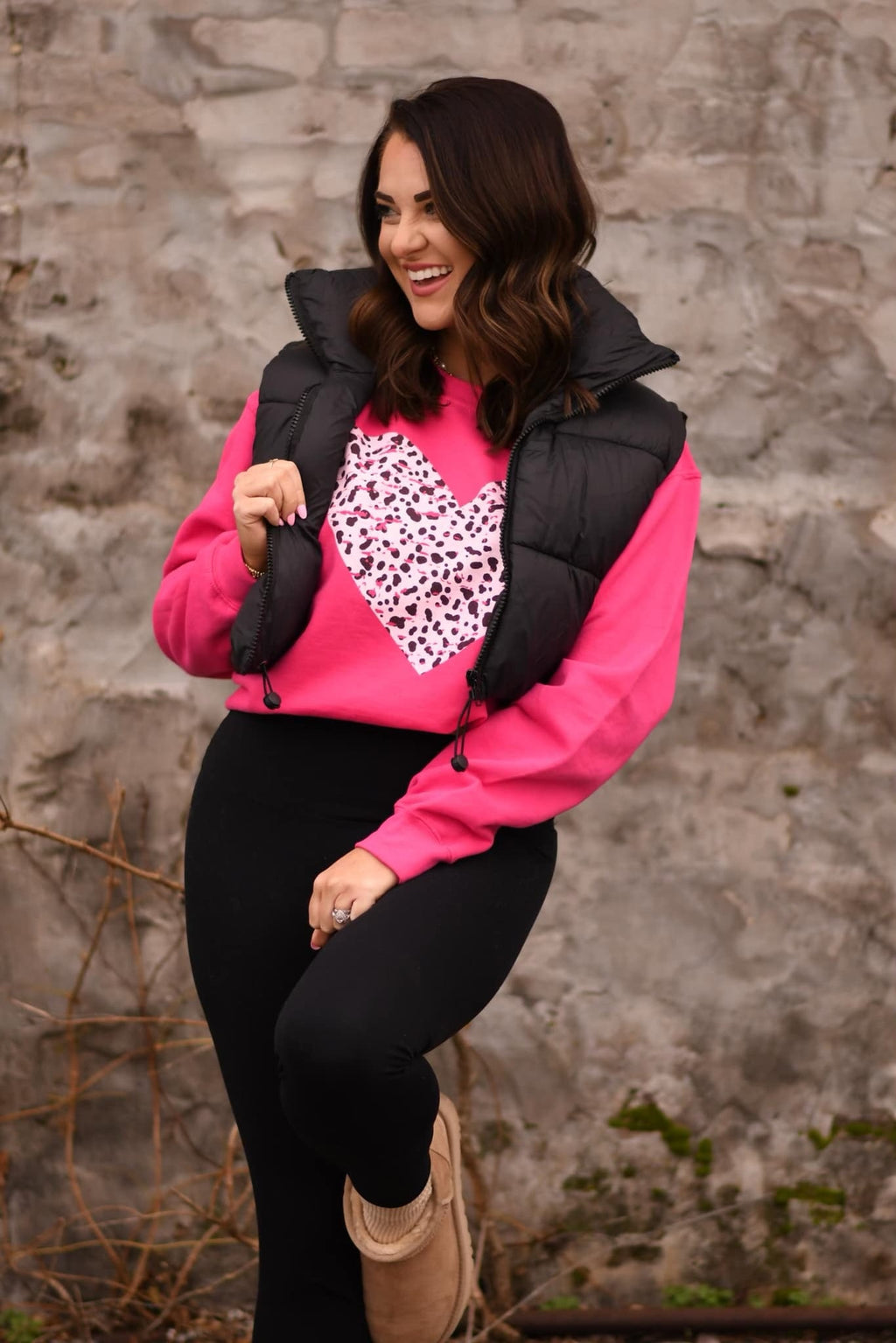 *SALE* RTS Black Cropped Puffer Vest