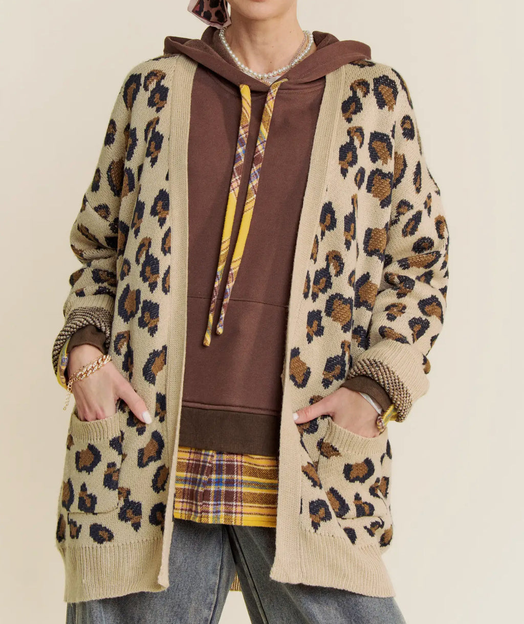 Wild Wonder Cozy Leopard Cardigan