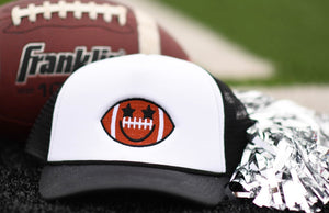 *SALE*Black Football Smiley Embroidered Hat