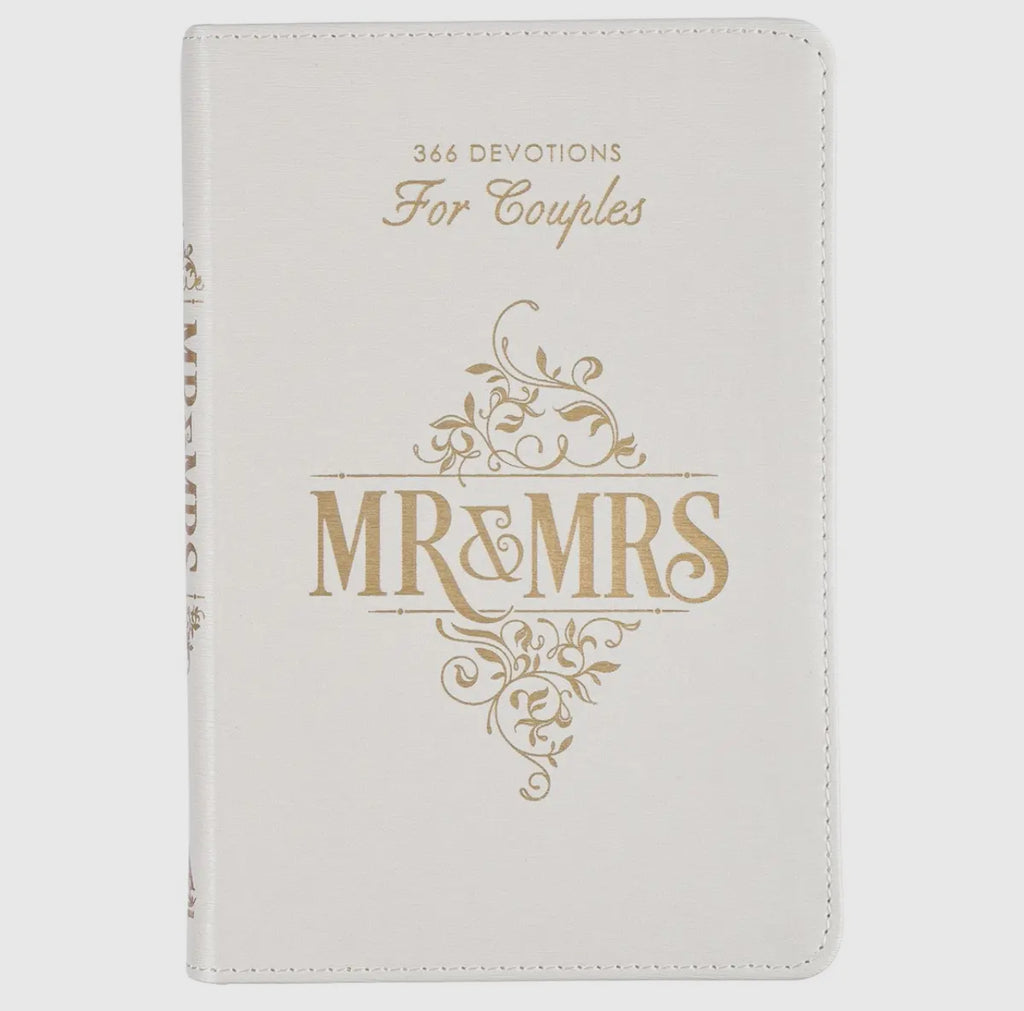 Devotional For Mr. & Mrs. White Faux Leather