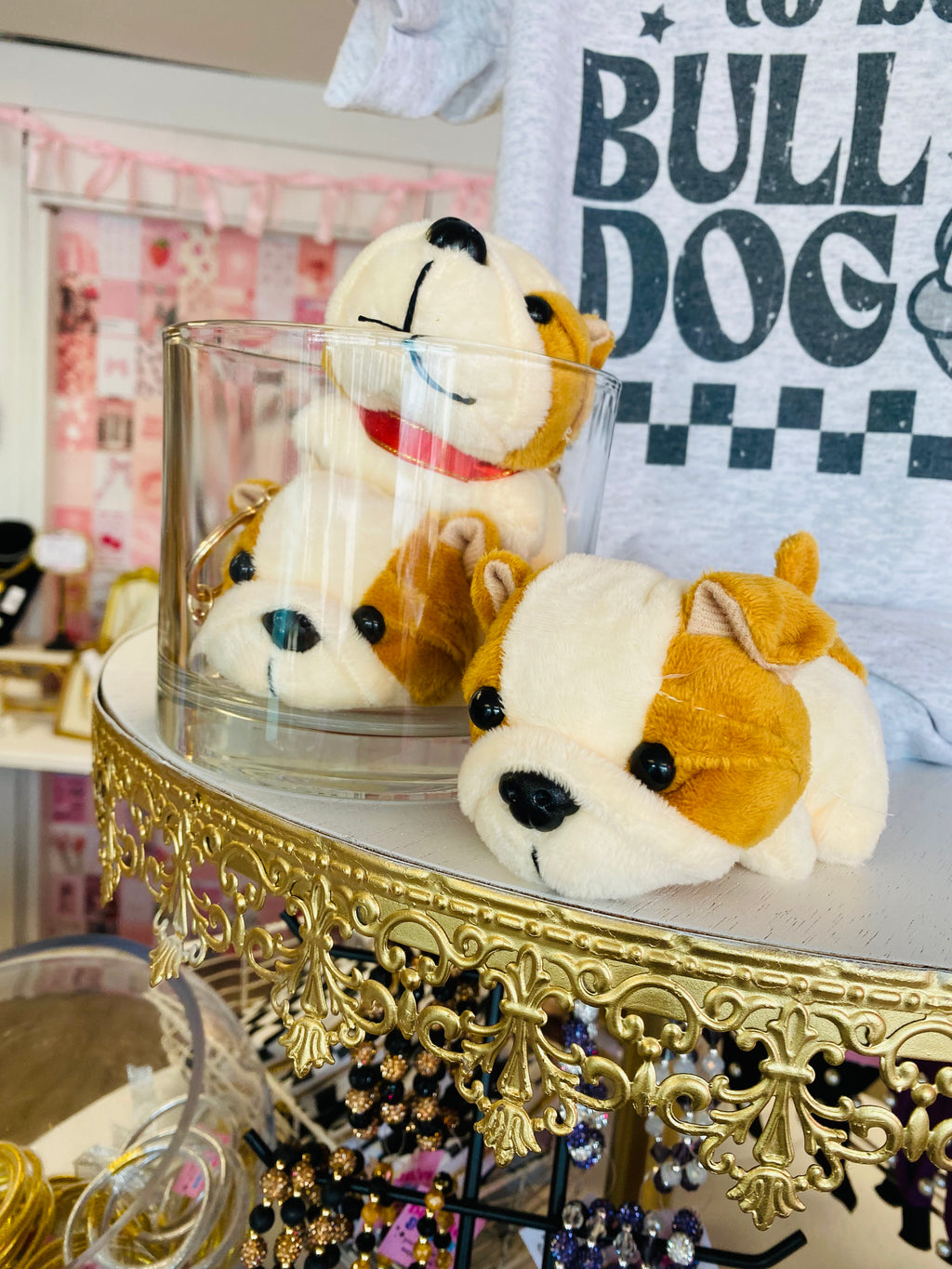 Big Ned Bulldog Plush Keychain