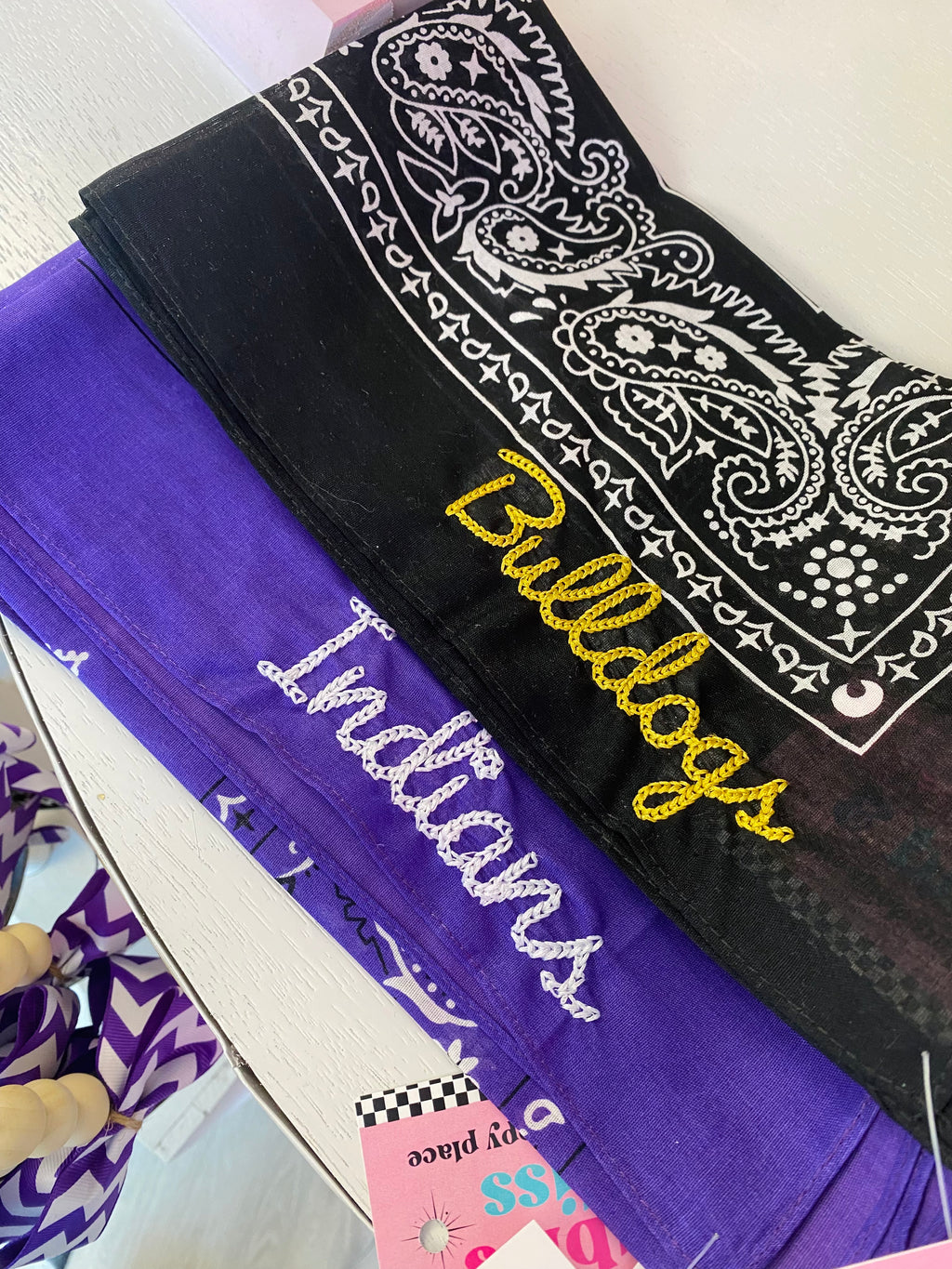 School Spirit Custom Embroidered Bandana