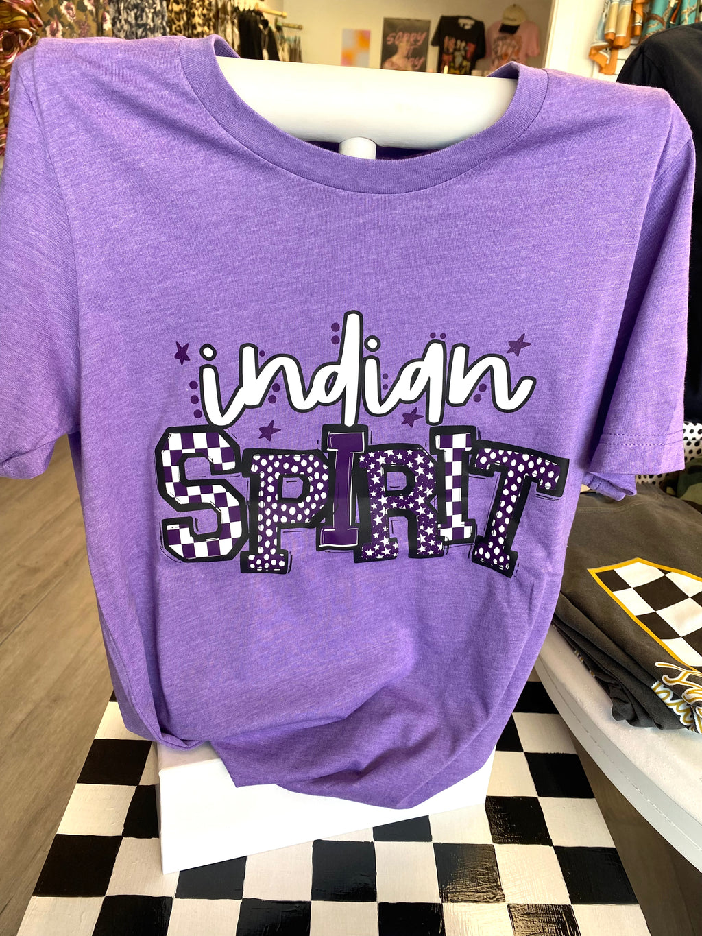 Indian Spirit Heathered Purple Bella Canvas Tee