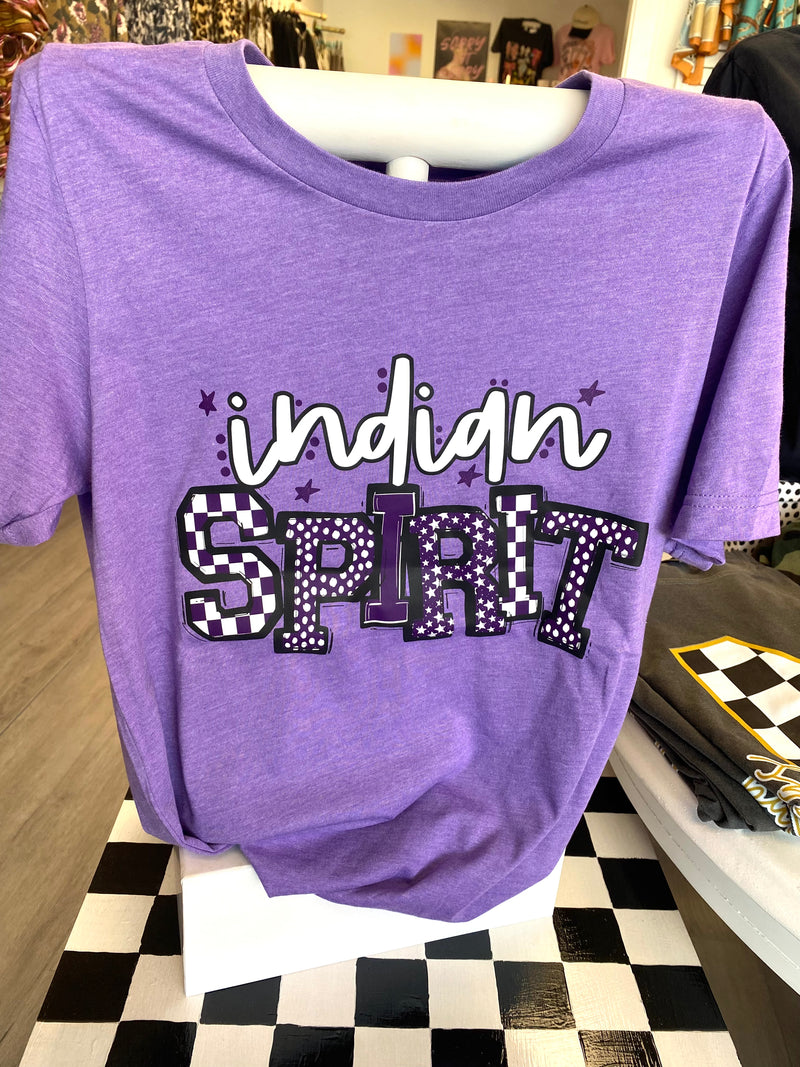Indian Spirit Heathered Purple Bella Canvas Tee