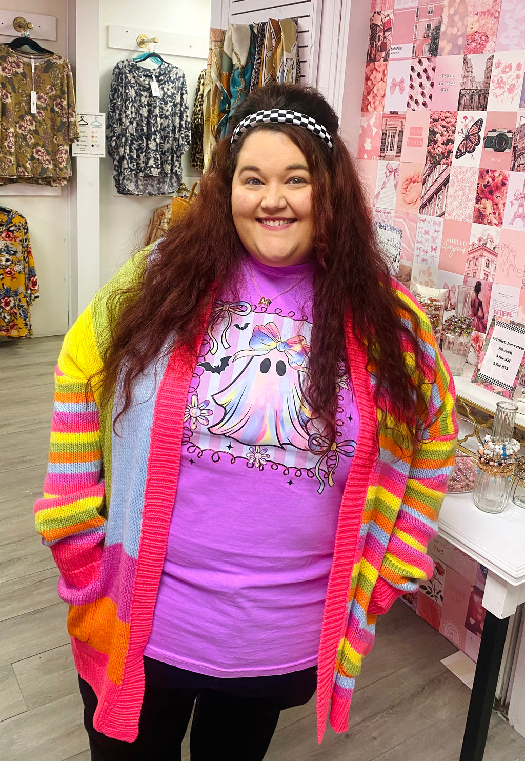 Life of the Party Colorful Stripe Knitted Oversized Cardigan