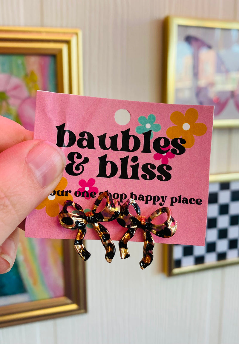 Lovely Style Bow Stud Earrings