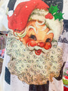 Blingin' Santa Retro Check Natural Tee