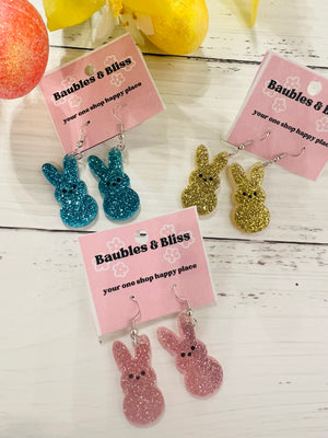 Hanging With My Peeps Glitter Earrings