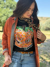 PREORDER Callie Ann Thankful Paisley Pumpkin V NECK Tee