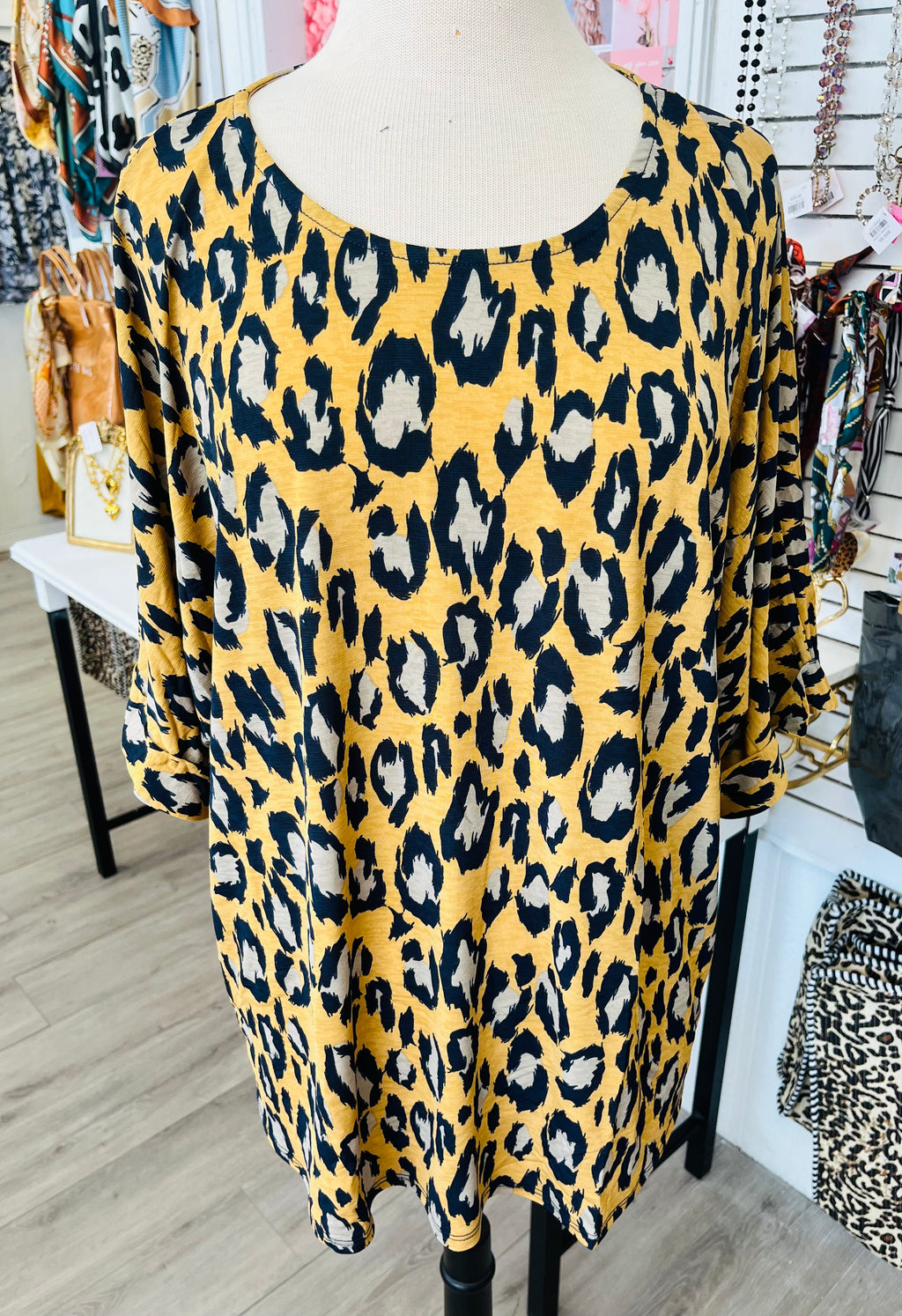 Lucky For You Marigold Leopard Top
