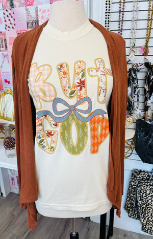 All Season Long - Rust - Soft Drape Cardigan