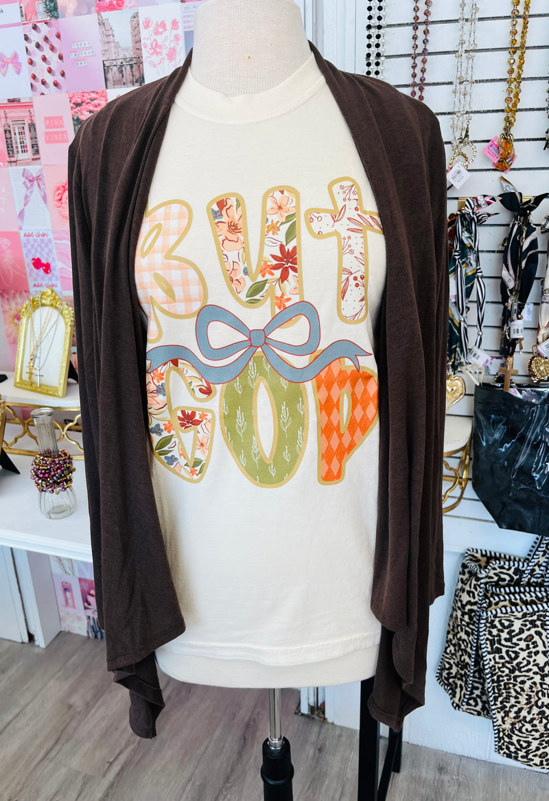 All Season Long - Chocolate - Soft Drape Cardigan