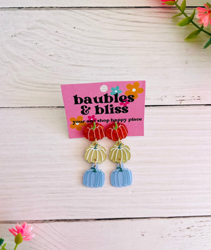 Pumpkin Please Dangle Earrings