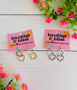 Hooked On You Looped Clover Earrings