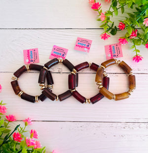 That Fall Feeling Resin Tube Stretch Bracelet