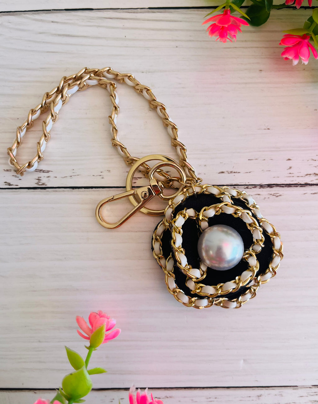 Boujee Bloom Flower Chain Bag Charm Keychain