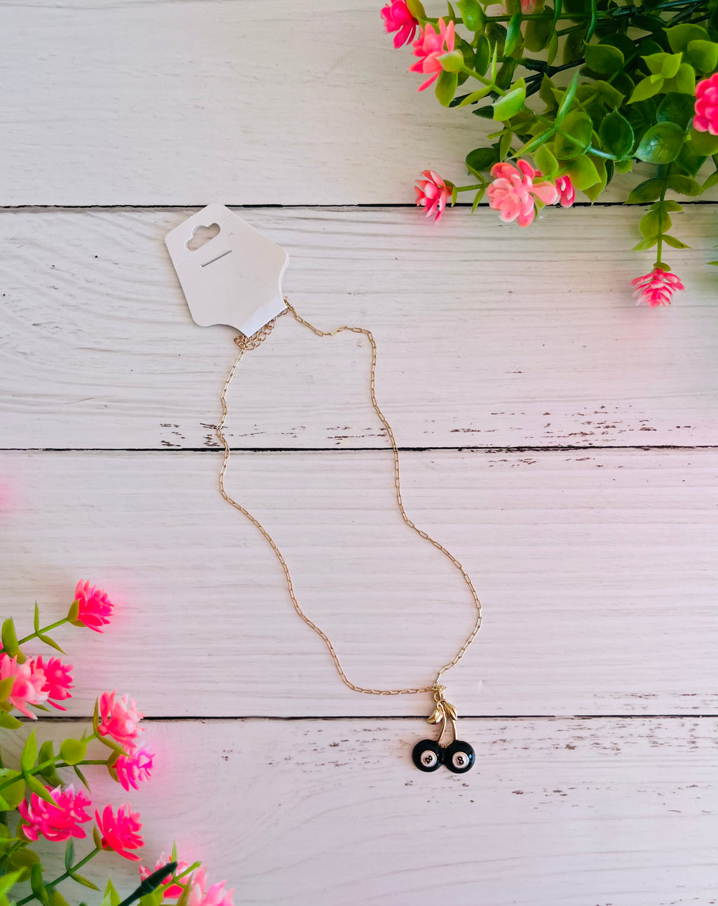 Cherry 8 Ball Pendant Necklace