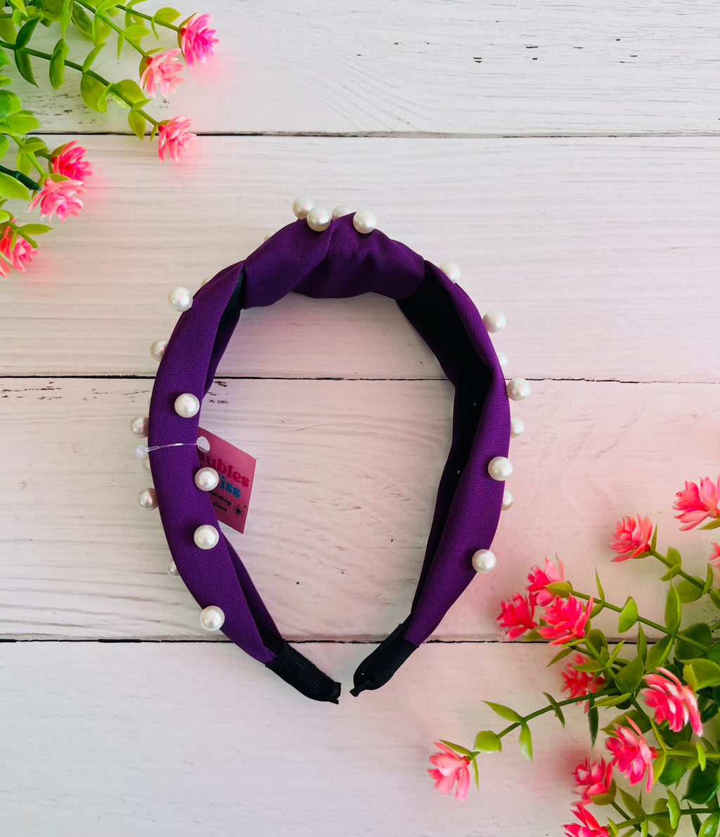 Classy Always Pearl Knotted Headband