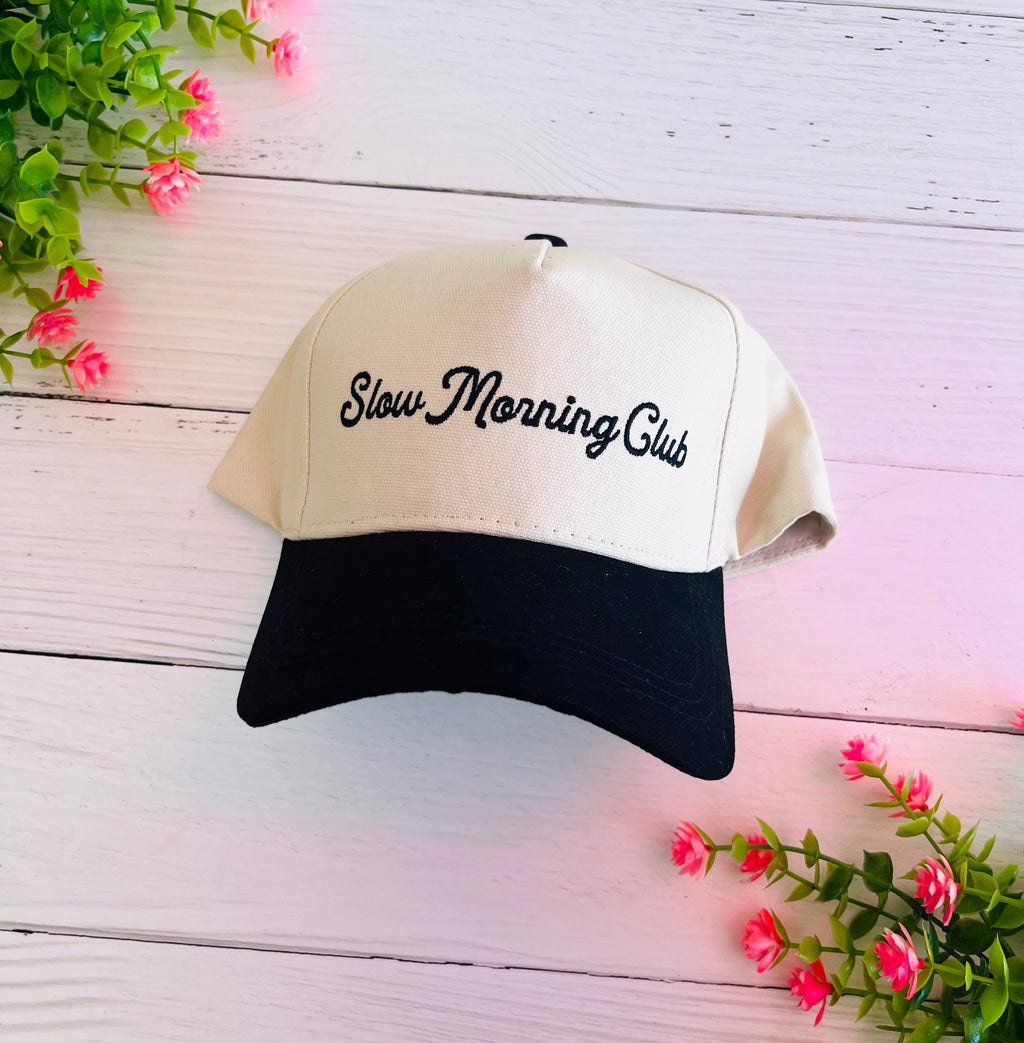 Slow Morning Club Embroidered Hat