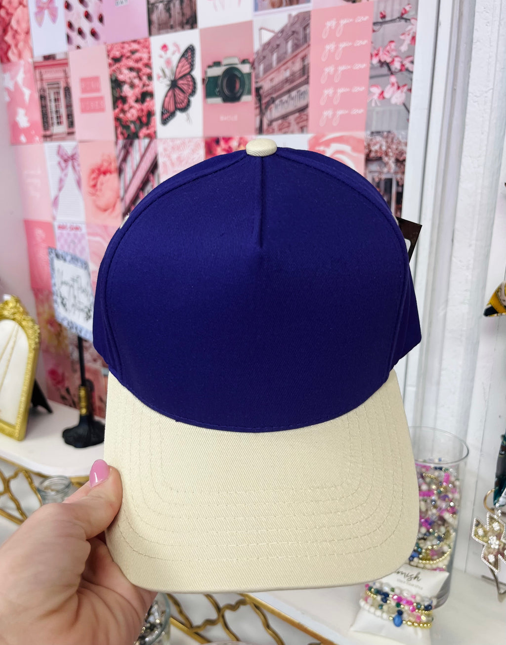Two Tone Blank Baseball Cap