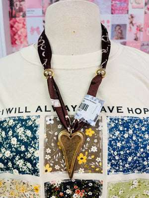 Fall Vibes Silk Scarf Pendant Necklace Collection