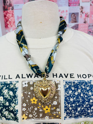 Fall Vibes Silk Scarf Pendant Necklace Collection