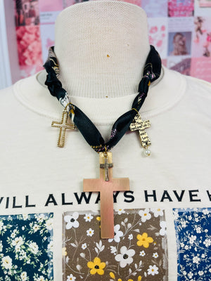 Fall Vibes Silk Scarf Pendant Necklace Collection