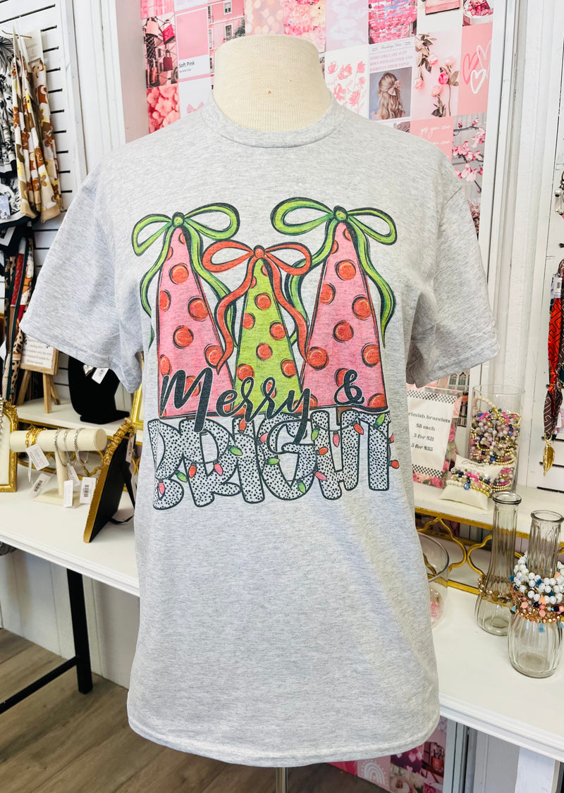 Merry & Bright Colorful Trees Tee