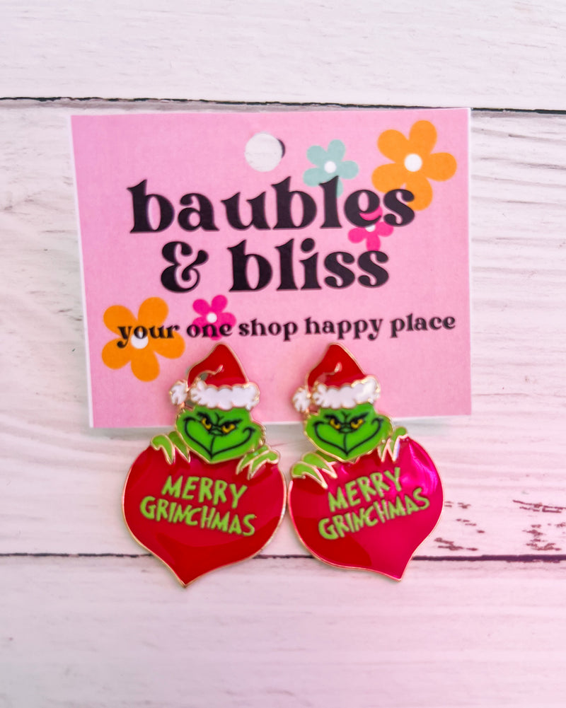 Merry Grinchmas Dangle Earrings