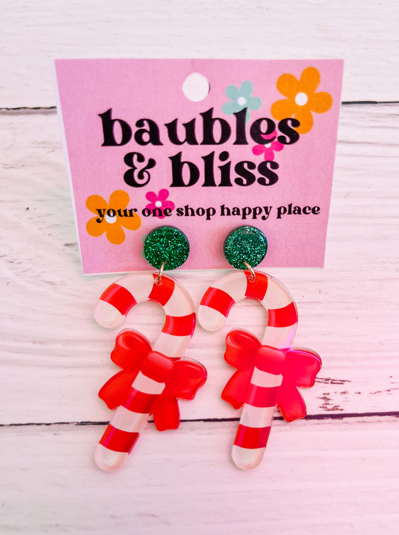 Sweet on You Candy Cane Earrings