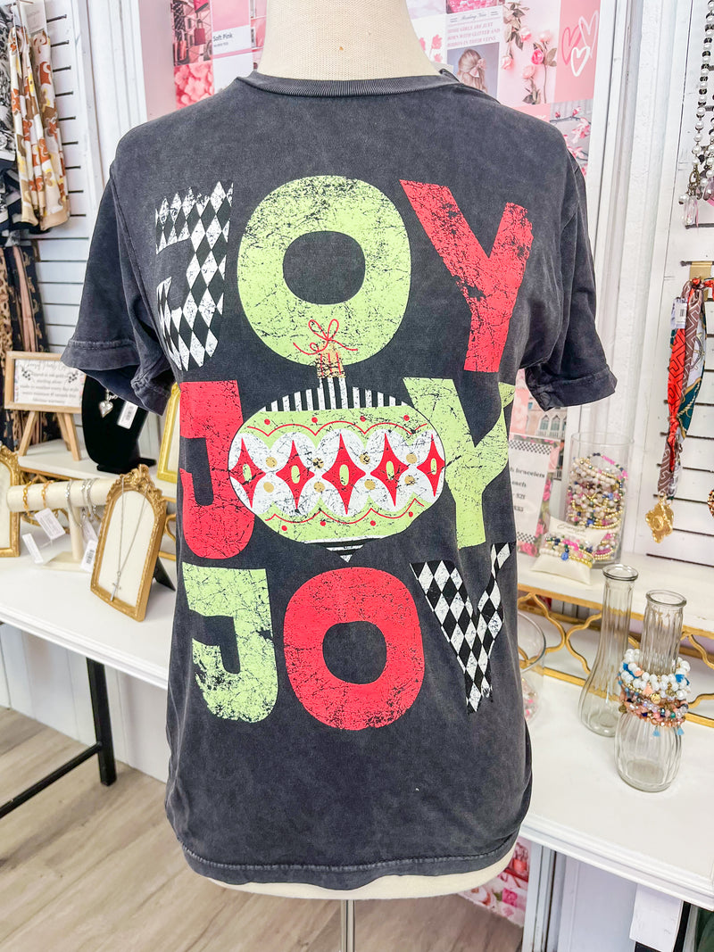 Joy Stacked Pattern Tee